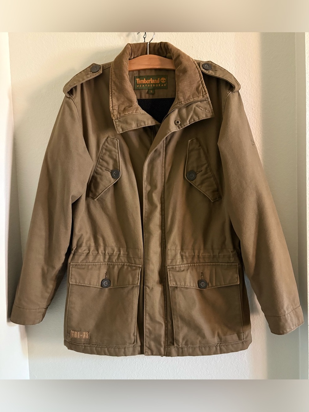 Timberland Weathergear  Sherpa Lined Utility Field Jacket | Khaki Brown | Large